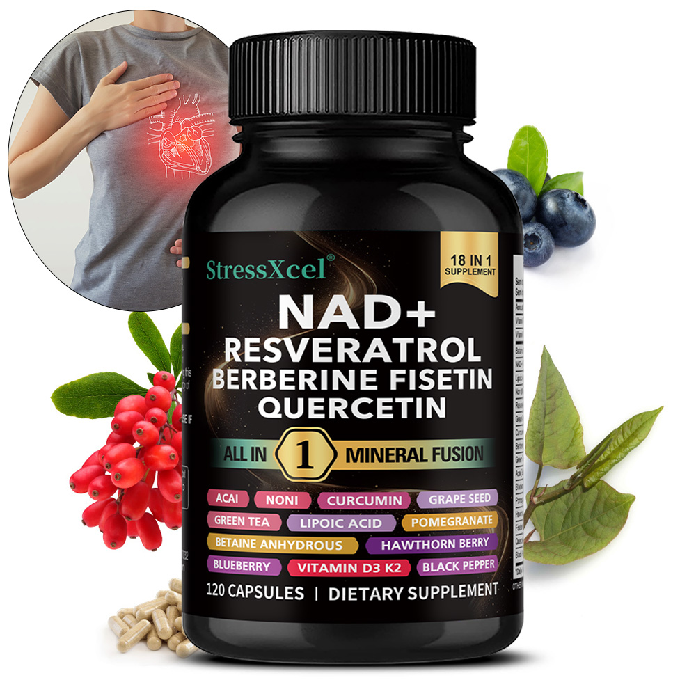 Resveratrol Capsule Anti Aging - Integratore NAD+ con Resveratrolo, Quercetina e