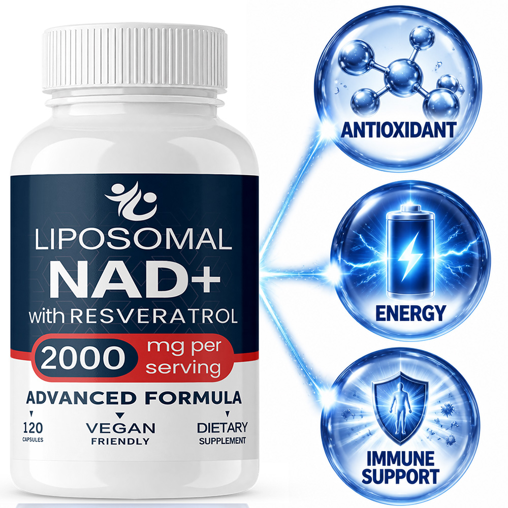 Resveratrol Capsule Anti Aging - Integratore Liposomiale NAD+ con Trans-Resveratrolo, Migliora