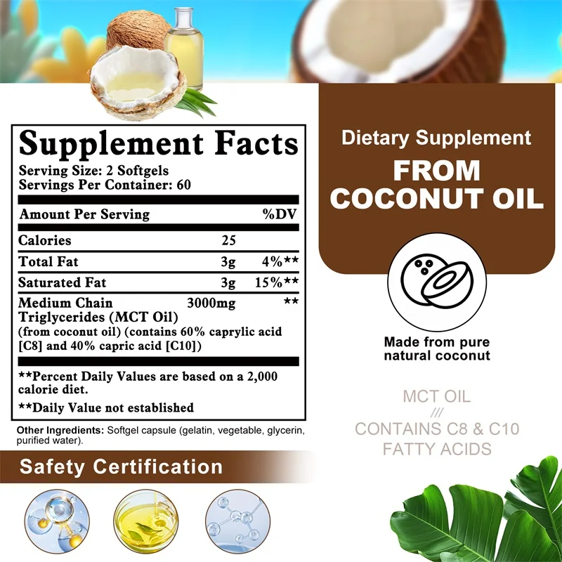 Integratore di olio MCT: conti - Mct Oil Coconut recensione e prezzo