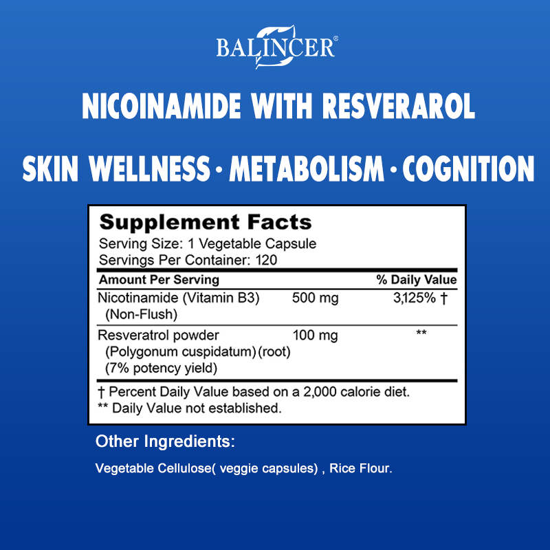 Nicotinamide con Resveratrolo  - Resveratrol Capsule Anti Aging recensione e prezzo