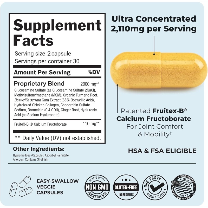 Glucosamina, Condroitina Solfa - Glucosamine Chondroitin Joint recensione e prezzo