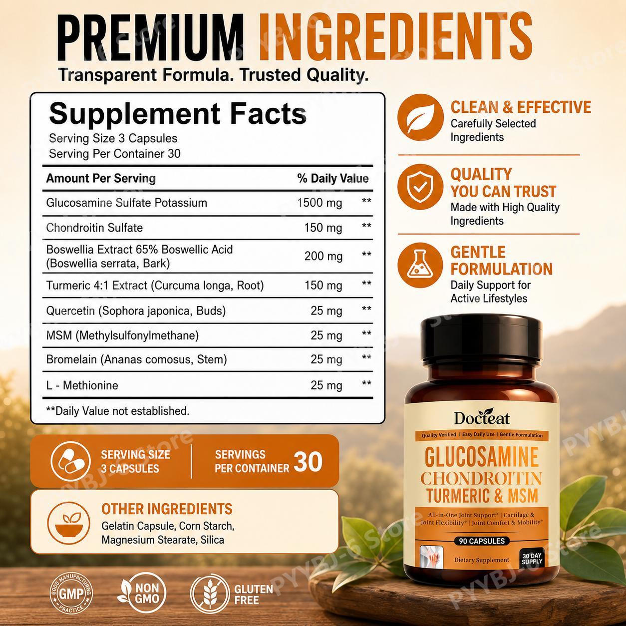 Docteat Glucosamina Condroitin - Glucosamine Chondroitin Joint recensione e prezzo