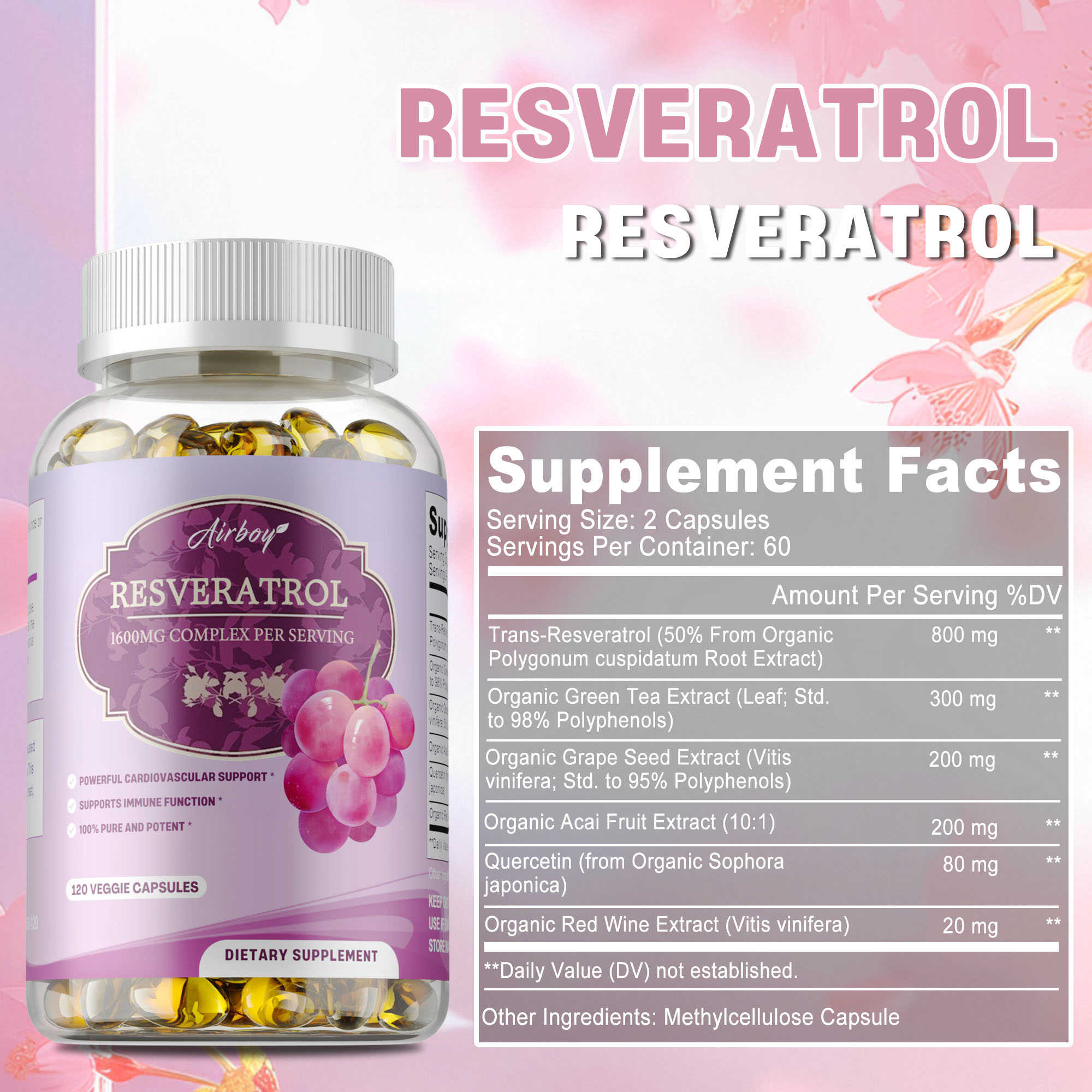 Capsule di resveratrolo - Migl - Resveratrol Capsule Anti Aging recensione e prezzo