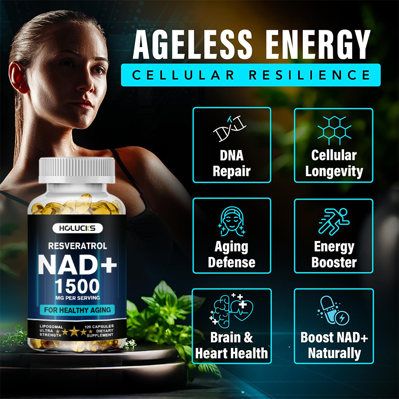 Capsule HOLUCKS NAD+, con NAD+ - Resveratrol Capsule Anti Aging recensione e prezzo